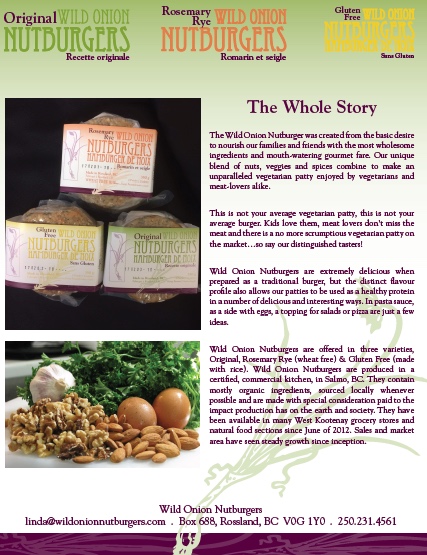 Wild Onion Nutburgers_brochure